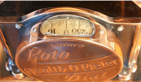 Health-O-Meter original Model 100 bath scale with drum-type dial