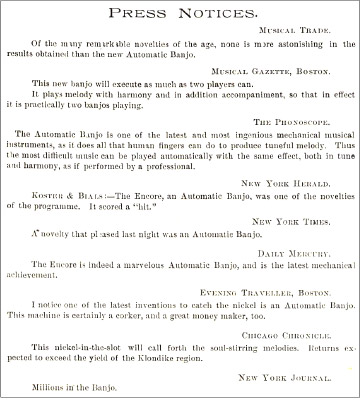 Press clippings from 1902 – 03
